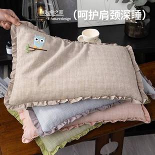 荞麦枕头家用单人助护颈椎睡专用全荞麦皮壳硬枕芯儿童睡头型调节