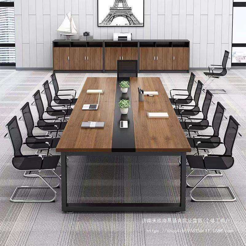 洽谈长桌现代简约培训工作台简易电脑桌员工桌会议桌办公桌椅组合