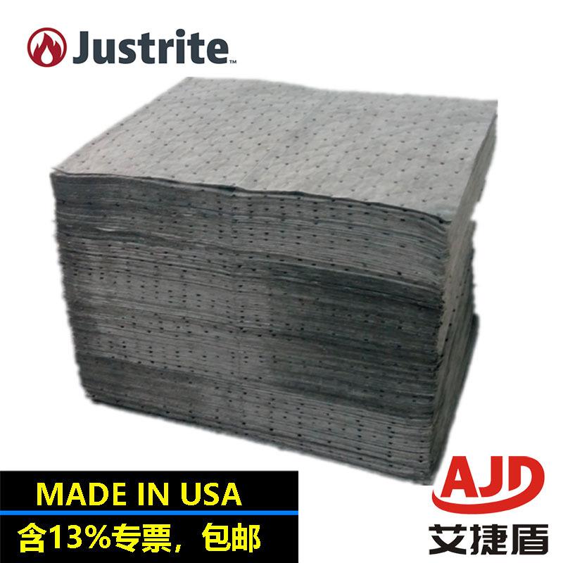 justrite杰斯瑞特吸附棉吸油毡溢油漏油吸油片万用型吸附垫83710