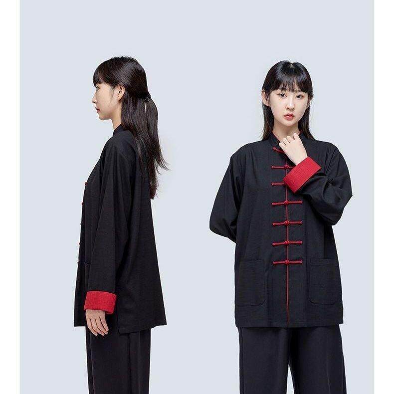 太极新款春秋加厚太极服表演服武术练功夫男女比赛太极拳晨练服