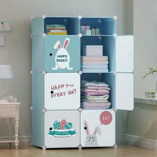 衣柜出租房简约布艺衣橱简易防水收纳架现代组装家用卧室多层塑料