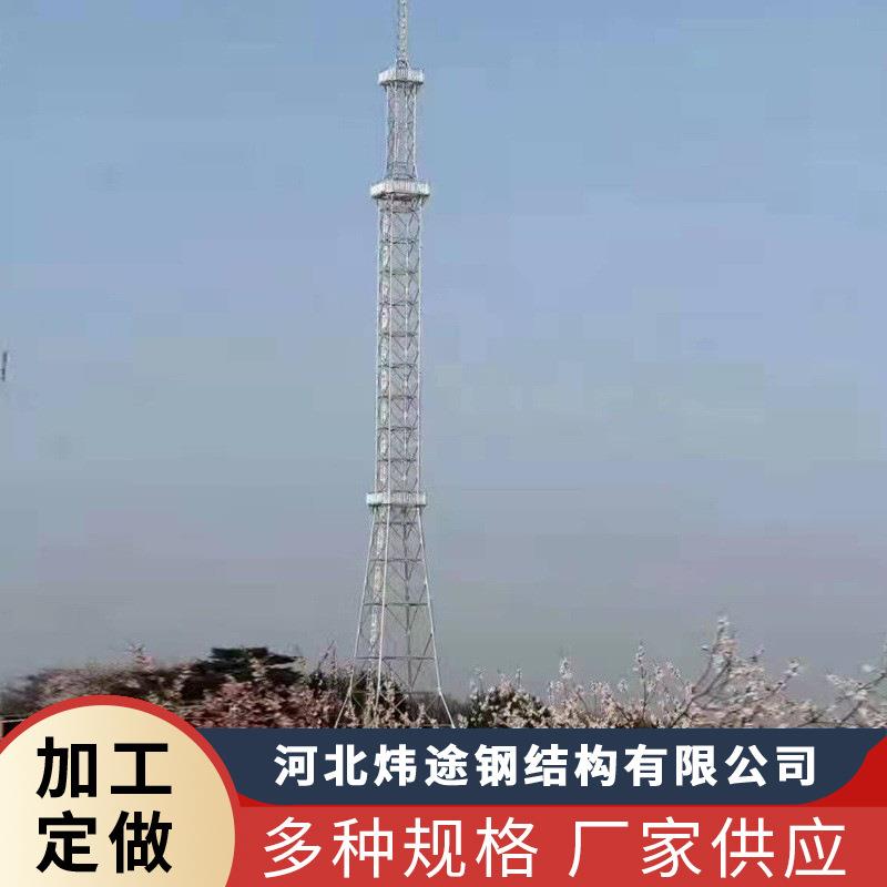 10米视频监控电视塔楼顶高层工艺广播信号通讯传输角钢电视铁塔