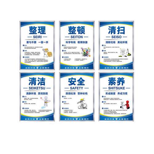 工厂6s管理标识牌贴车间安全生产5s7S8s现场办公室宣传标语看板墙