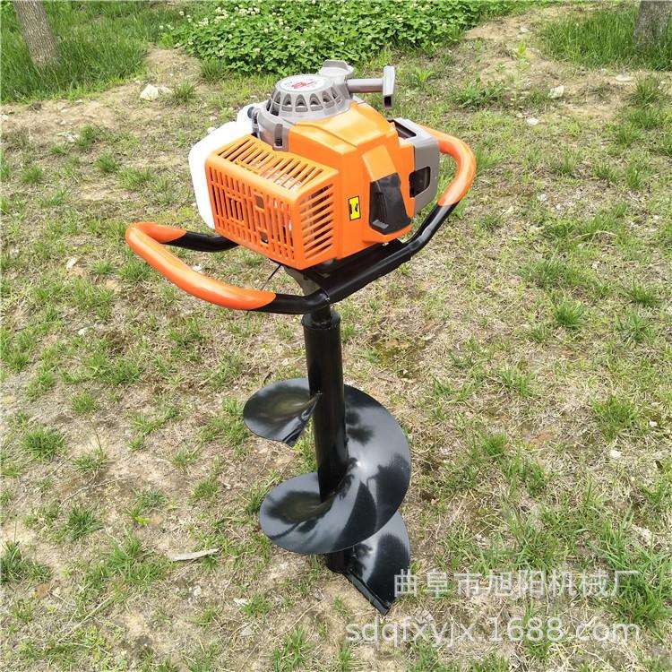 旭阳果树施肥挖坑机单人便携式汽油钻土机63CC栽树种植机