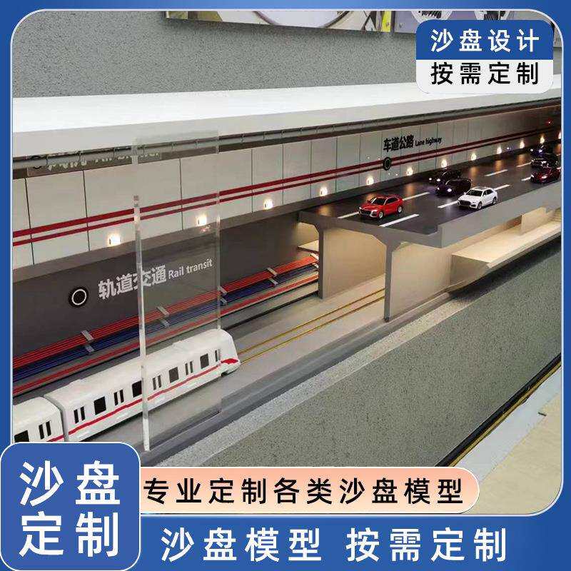 轨道交通沙盘智能交通模型无线供电火车沙盘模型建筑地铁公路模型