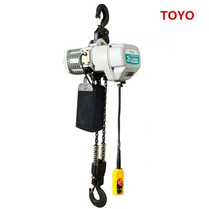 TOYO东洋环链电动葫芦380V2吨单速提升机挂钩式式链条起重吊机