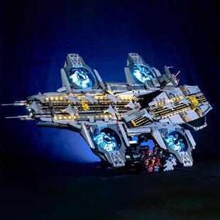 K盒子10218科技航母3385颗粒带灯光航天系列积木男孩拼装玩具模型