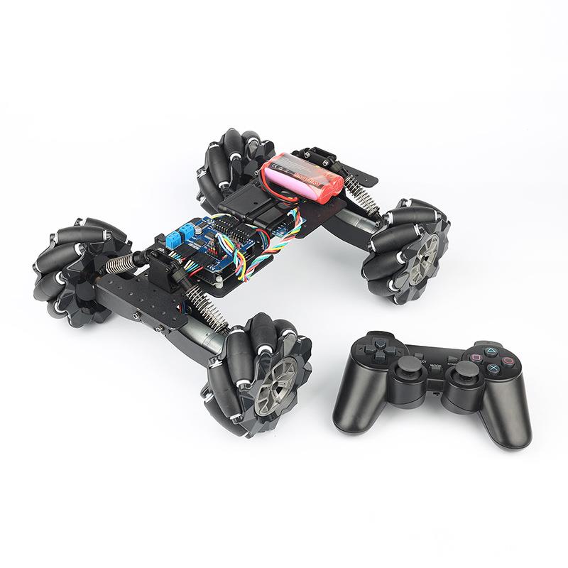 全向移动小车4WD麦克纳姆轮小车底盘悬挂可调节减震底盘