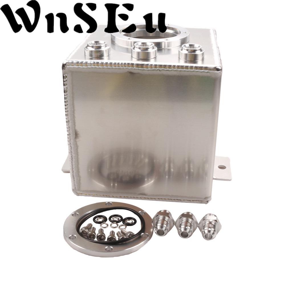 2L黑色AN6缓冲罐带3PC汽车改装TK83BK钢坯铝燃料缓冲罐储存罐