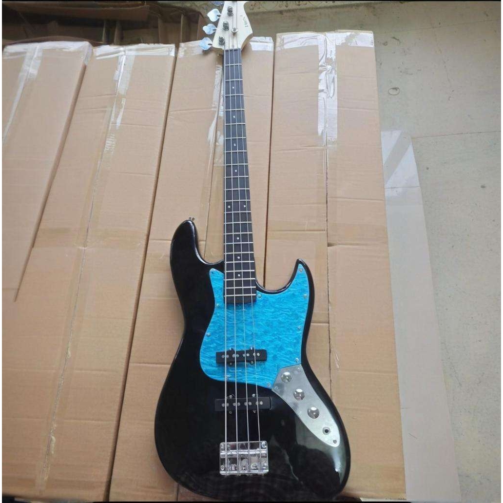 JB电贝 司杨木琴体枫木头开放拾音器水波纹面板尤克里里贝斯乐器