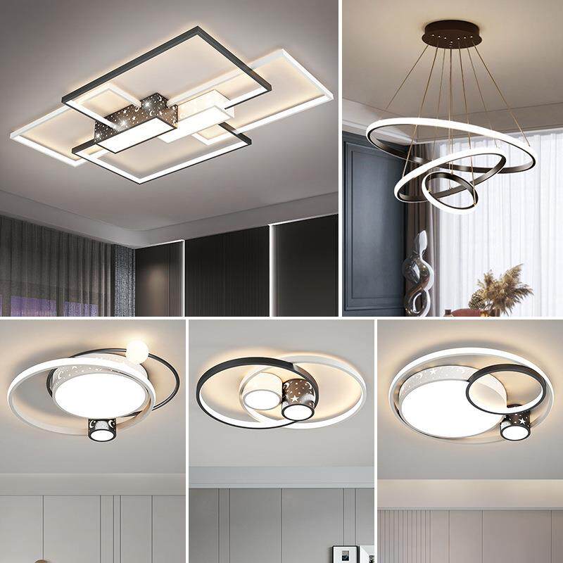 客厅灯现代简约大气卧室吸顶灯家用轻奢创意星星灯具组合全屋套餐