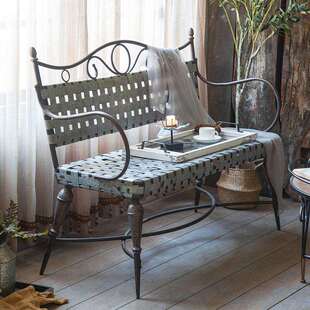 美式复古铁艺公园休闲洽谈靠背椅庭院户外扶手椅子广场休息长条椅