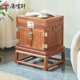 新中式 实木茶柜茶水柜收纳柜储物柜置物架边柜小型餐边柜茶台家具