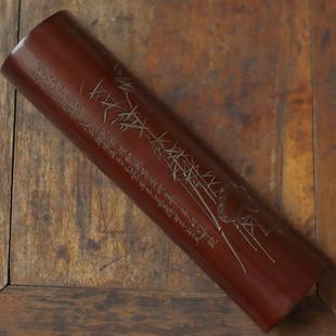 异形竹老竹大师竹刻手工日式赏茶荷老竹臂搁文玩把玩竹雕仿古竹