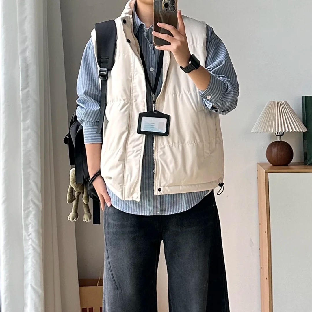 秋冬季新款男士立领棉马甲