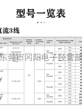 原装APM-D3A1-001接近感应器NPN晶体管输出时橙色点亮传感器