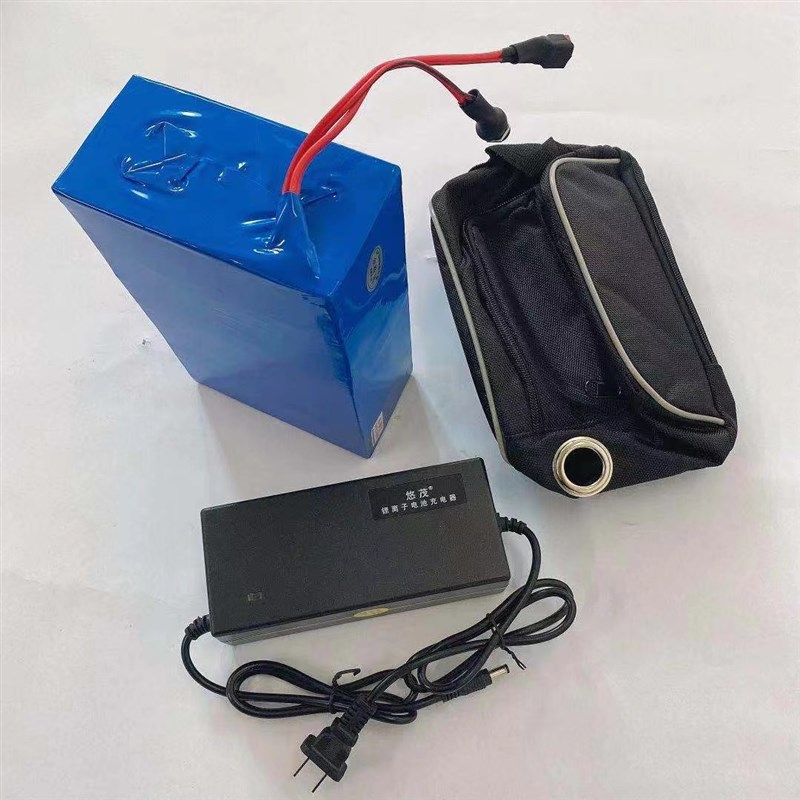 电动车电池48V锂电池36V电动自行车电瓶24V电单车电池挂包配套款