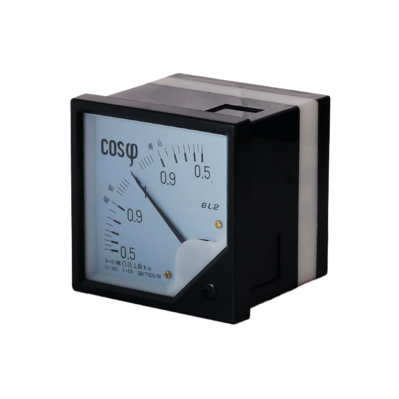 三相指针a式功率因数表6L2-COS 100V 5A 220V 5A 380V 5A 80*80MM