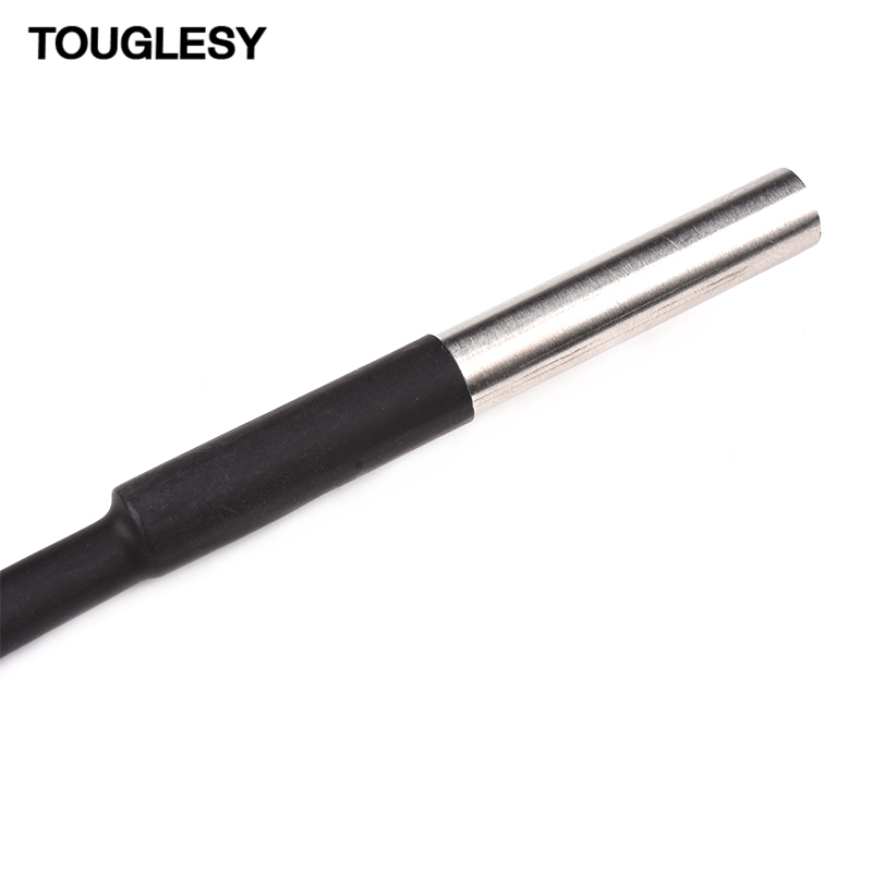 防水型DS18B20温度传感器探头数字水温探测线不锈钢R封装0.5米1米