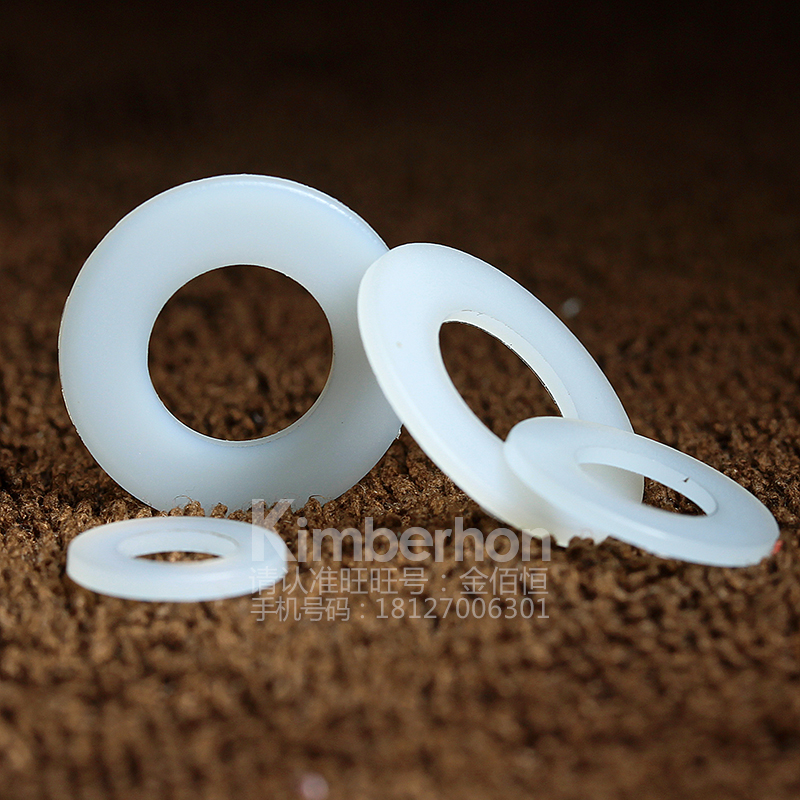 尼龙垫片塑料绝缘胶垫圈螺丝圆形塑胶介子耐磨平垫M3/M4/M6可定做