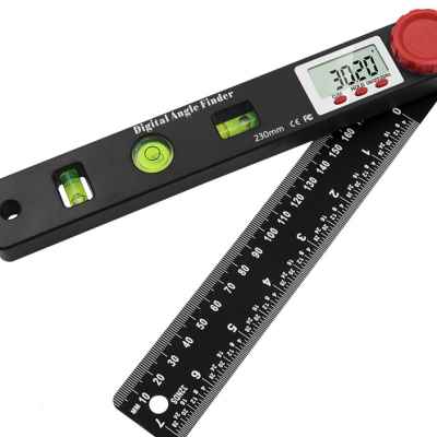 新款4in1数显角度尺 万向水准仪 带水平泡角度尺  直尺 木工角尺