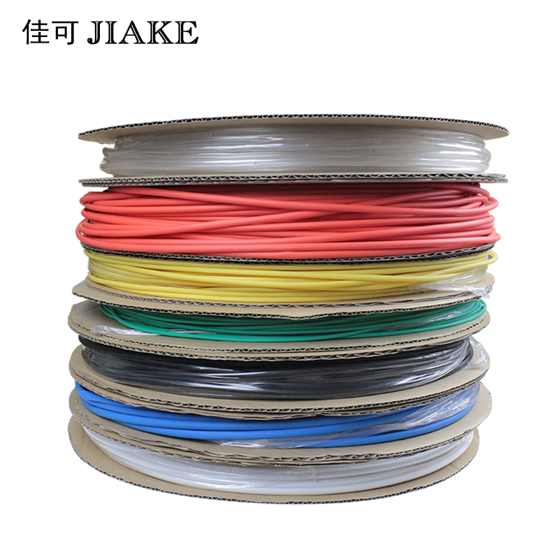 热缩管绝缘套管4mm红绿黄蓝黑白色透明加厚环保密封管热缩套管