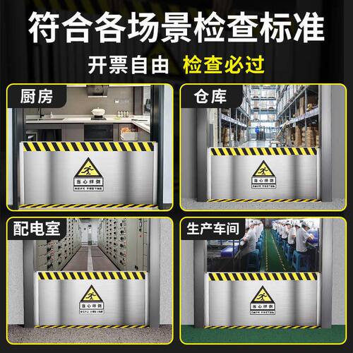 不锈钢挡鼠板防鼠板商用门底挡鼠挡板餐饮厨房幼儿园配电房免安装