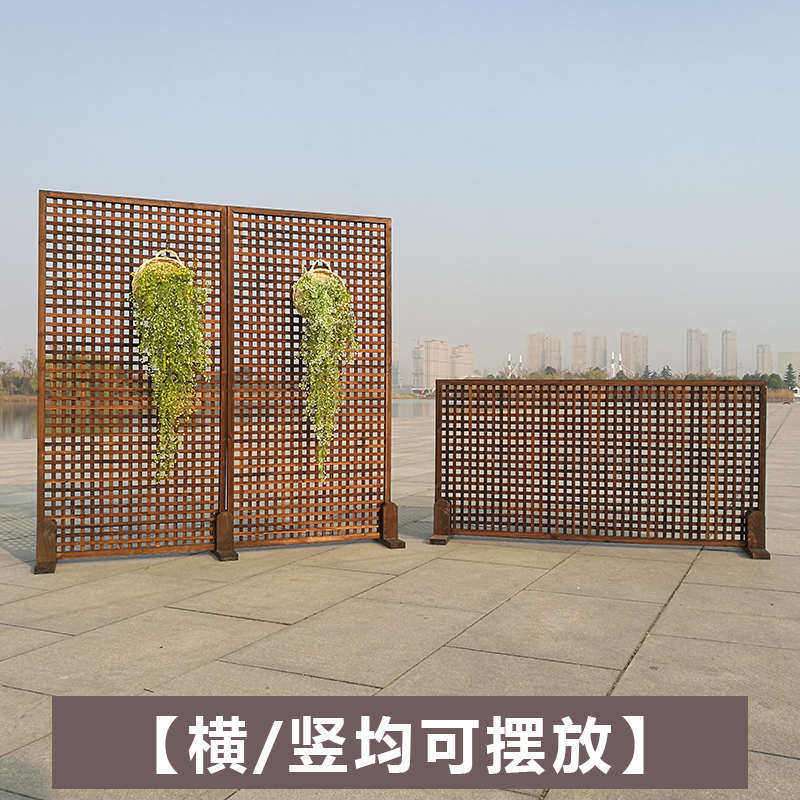 碳化色实木围栏户外防腐木栅栏庭院花架中国风木隔断 垂吊壁挂花,鲜花速递/花卉仿真/绿植园艺,栅栏,淘宝优惠券,粉丝福利购,淘宝优惠卷