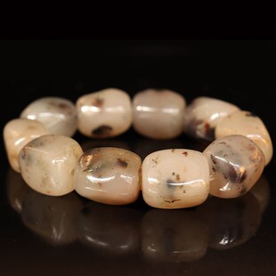 天然桂林鸡血玉石手链田湾料黄色手串男士15*21mm10颗105g手链