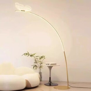 护眼落地灯奶油风创意蝴蝶钓鱼灯客厅沙发旁网红轻奢温馨氛围灯具