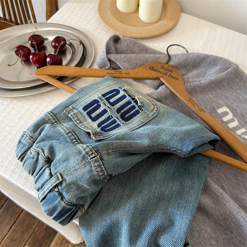 2024男童春装裤子新款牛仔裤宝宝裤子宽松小童直筒裤休闲儿童长裤