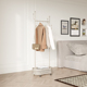 可移动金属衣帽架卧室放衣服衣架收纳架神器床头置物架落地挂衣架