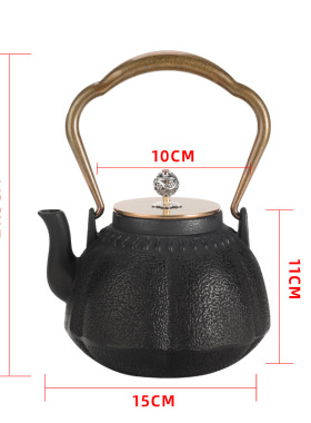 样本间中式软装博古架铸铁茶壶摆件南部铁壶功夫茶具泡茶煮水壶