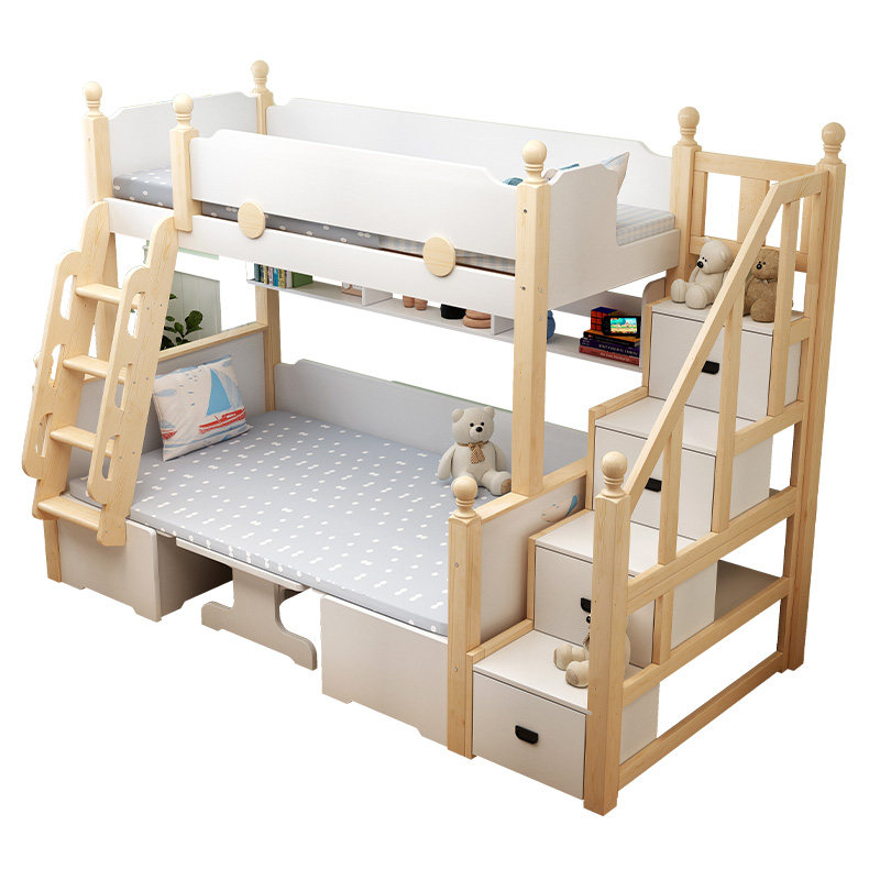 儿童床书桌床一体子母床上下铺木床小户型双层床两层上下床高低床,住宅家具,高低/子母床,淘宝优惠券,粉丝福利购,淘宝优惠卷