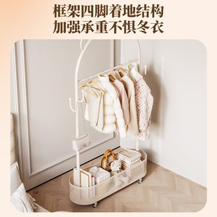衣架落地卧室儿童挂衣架家用房间置物架子床边晾衣收纳神器衣帽架