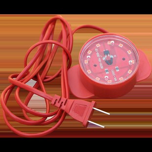 2米红光灯线旋转彩光LED灯泡3C顶盘挂勾搭配大红灯笼走马宫灯配件