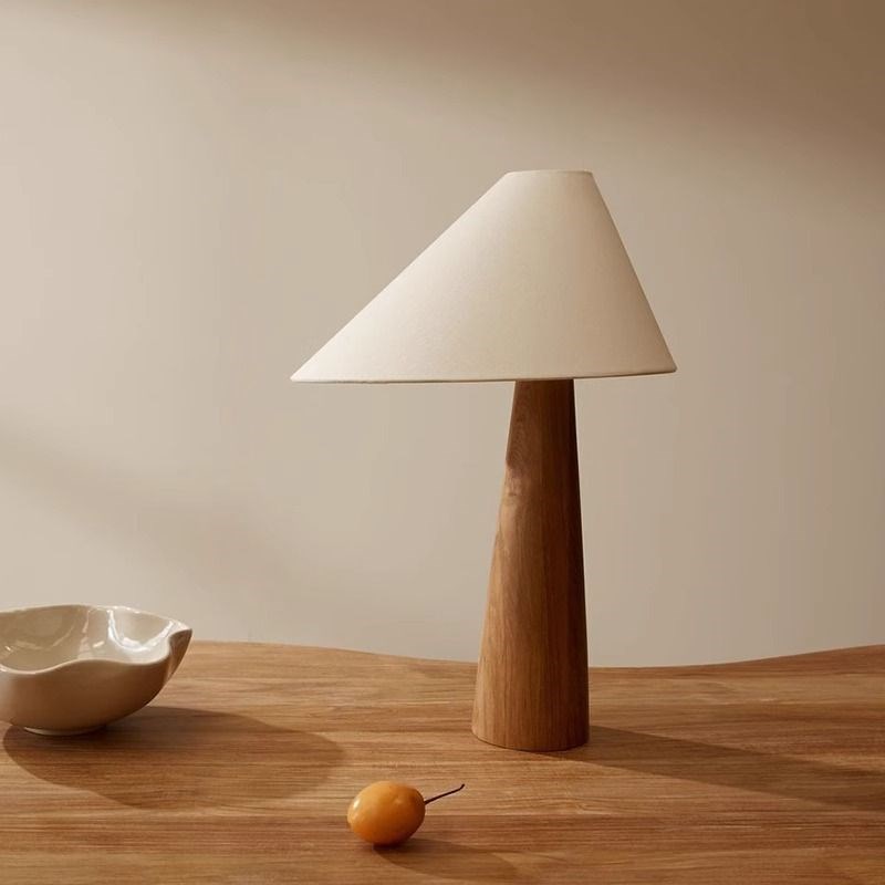 日式侘寂风原实木落地台灯复古高端客厅书房主卧室氛围立式床头灯