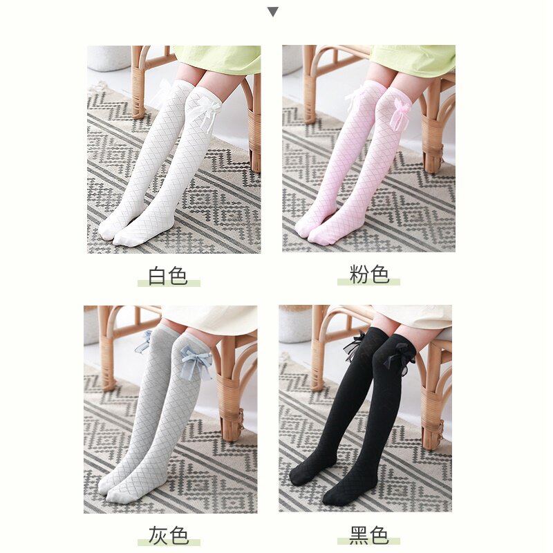 儿童丝袜短款春秋夏女童打底袜裤长筒儿童半截袜夏季薄款女孩袜子
