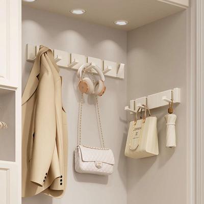 奶油白挂衣架墙上壁挂门后挂衣钩墙上强力承重玄关免打孔衣服挂钩
