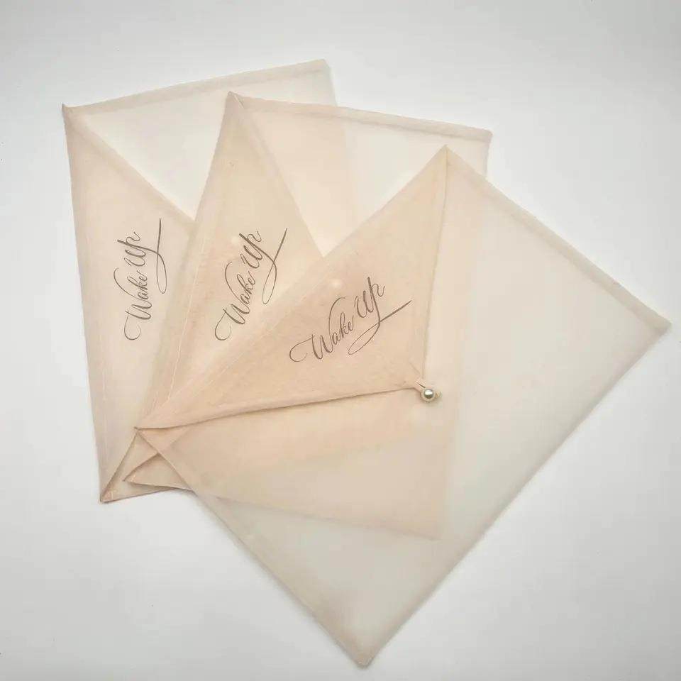 旗袍盘扣纱袋无光纱丝巾收纳信封袋 睡衣加密无光纱包装袋