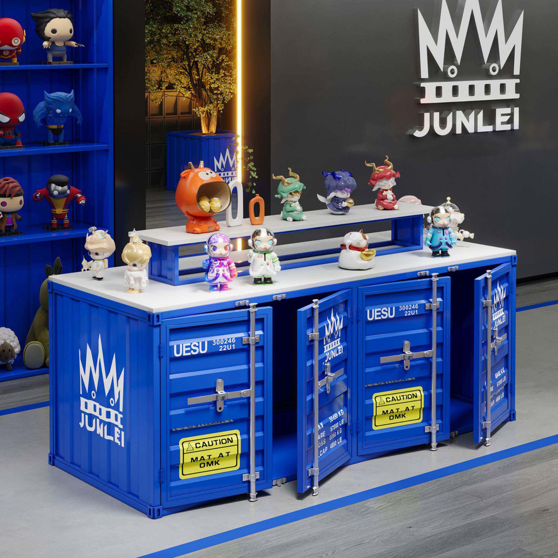 服装店工业风创意集装箱中岛台展示陈列柜子潮流店铺模型样品货柜