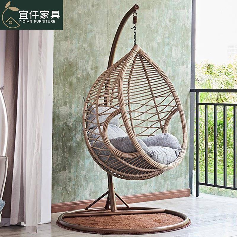 网红吊椅家用懒人吊篮藤椅室内户外庭院单人秋千阳台民宿鸟巢摇椅