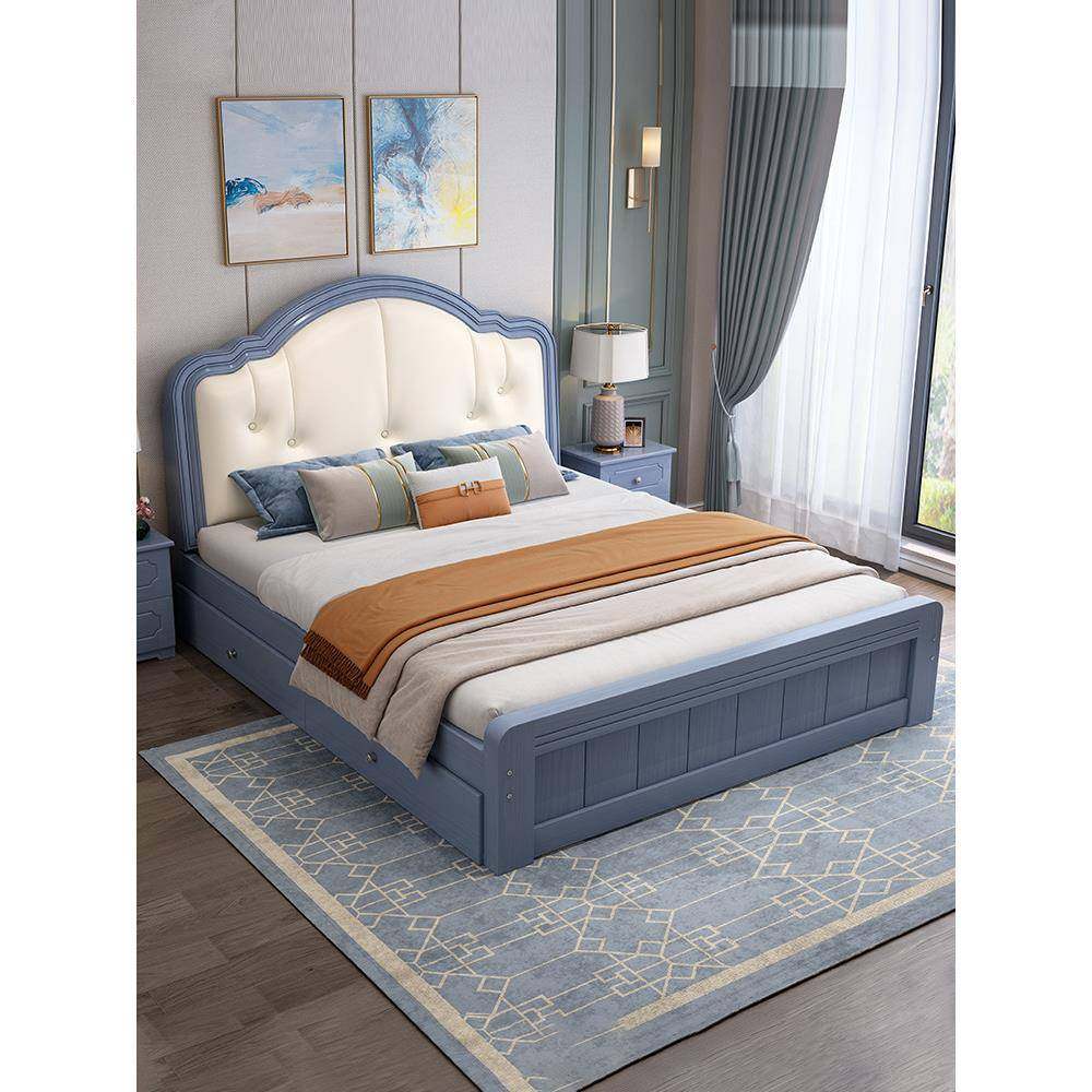 实木床现代简约单轻奢欧式主卧室美式..北欧卧室家具家装建材见描,清洗/食品/商业设备,风口/风叶/风机配件,淘宝优惠券,粉丝福利购,淘宝优惠卷