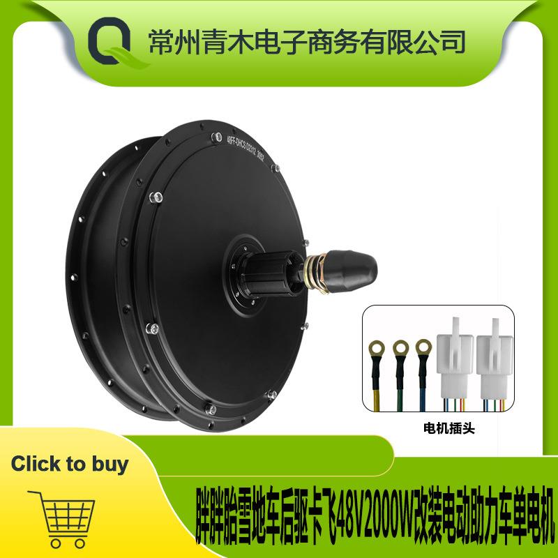 锂电改装48V2000W卡飞雪地车胖胖胎电机电动自行车改装205电机