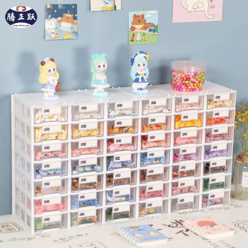 簪娘手工材料树脂配件收纳盒透明饰品桌面家用零件盒