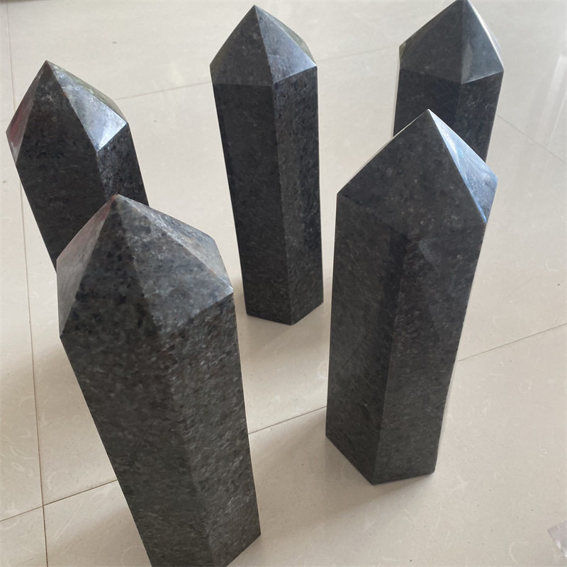 天然火焰石单尖六棱柱火灵石原石打磨大水晶柱工艺品家居装饰摆件