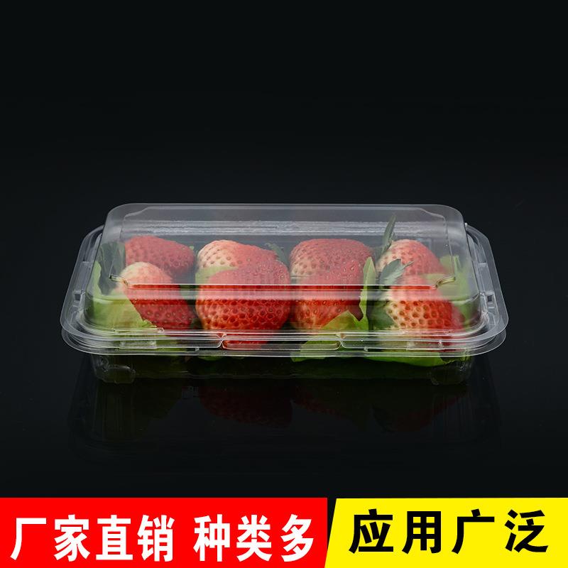 一次性透明带盖果蔬400g樱桃草莓车厘子塑料水果蔬菜保鲜盒打包盒