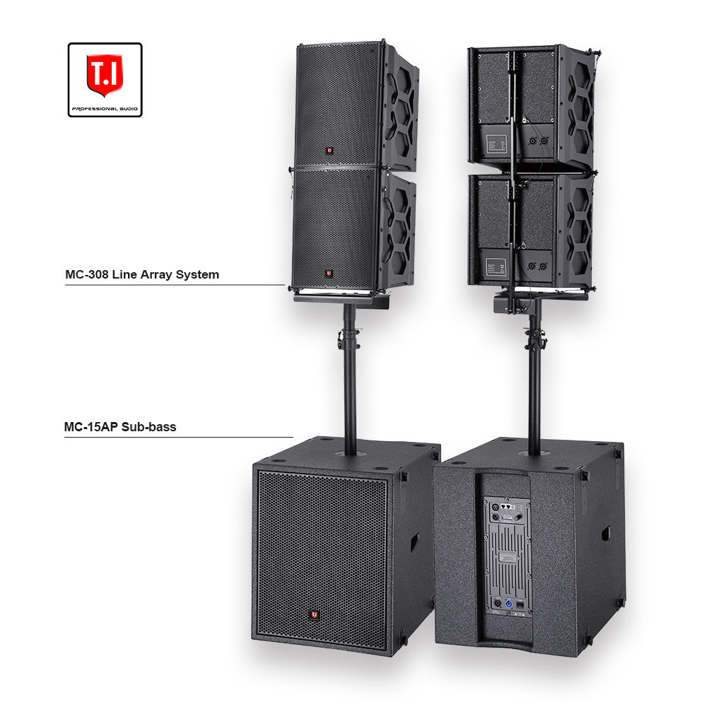T.IProAudio厂家直销专业户外防水音柱系统8*3寸全频喇叭音响