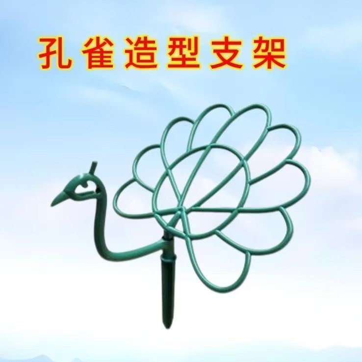 太阳花支架金枝玉叶花卉支撑爬藤架多肉兰花扇形固定架孔雀造型