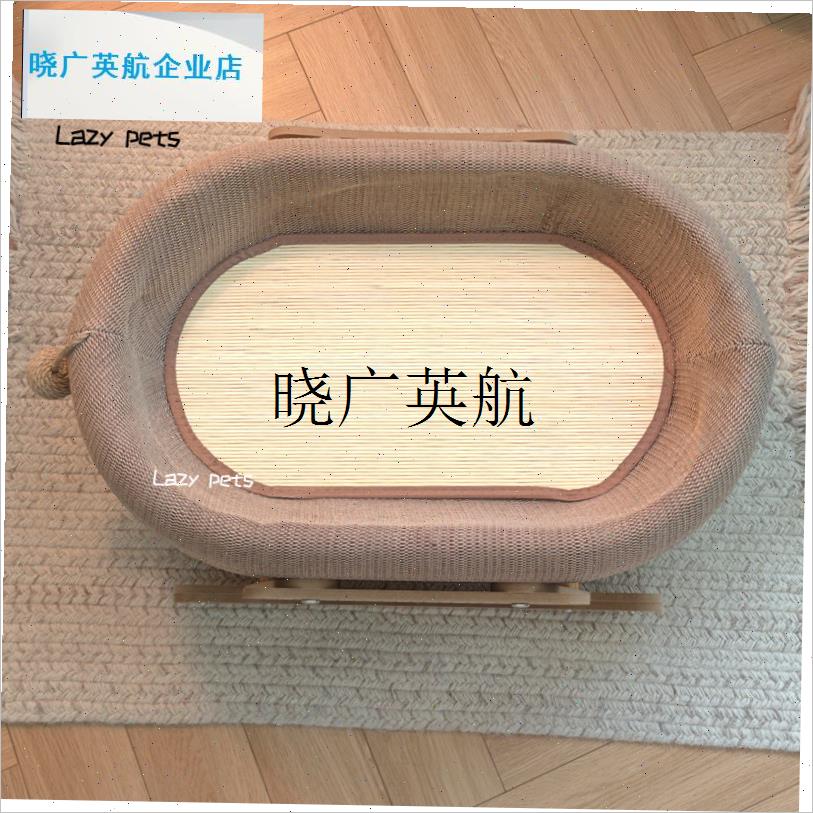 摇椅夏季竹席猫摇床狗狗沙发W四季通用猫咪吊l